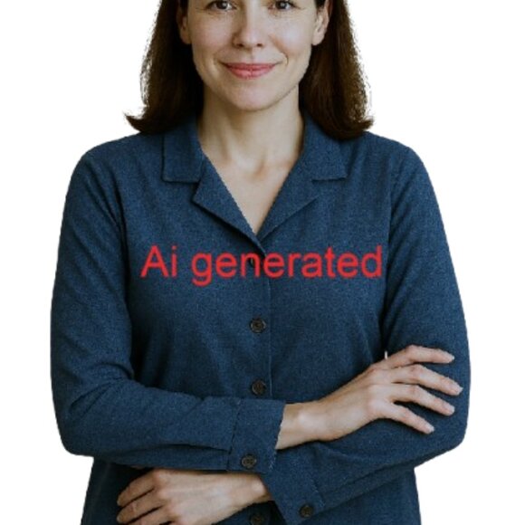 Maggie Barnes Button Down Shirt Blouse Jacket Size 32W - Picture 2 of 9